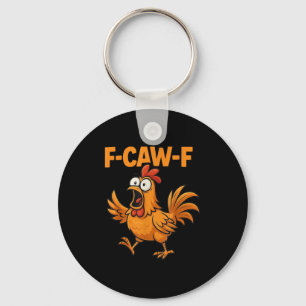 Porte-clés F-caw-f Crow Funny Fcawf Black Bird Chicken Meme G