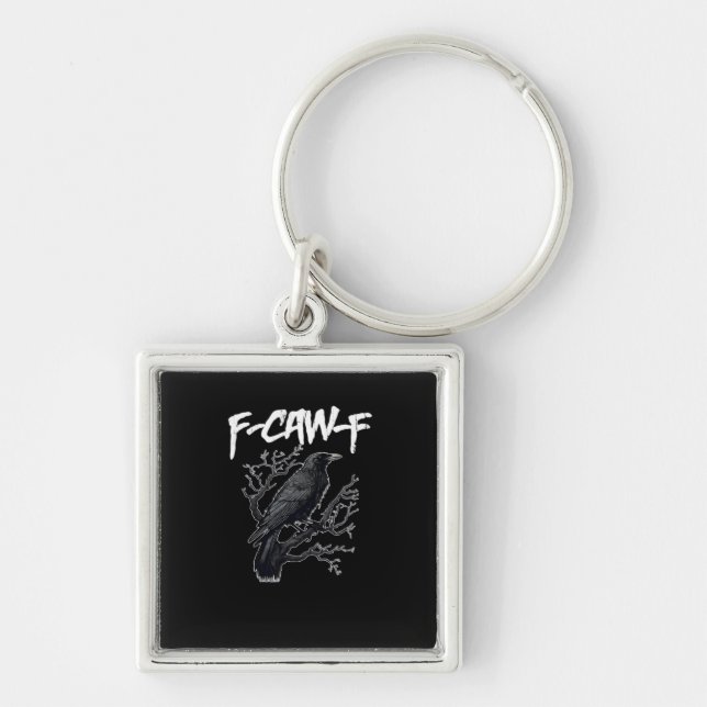 Porte-clés F-Caw-F Funny Crow Minimal Clean (Devant)