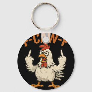 Porte-clés F-caw-f Humour de poulet drôle Citation Fcawf Coq
