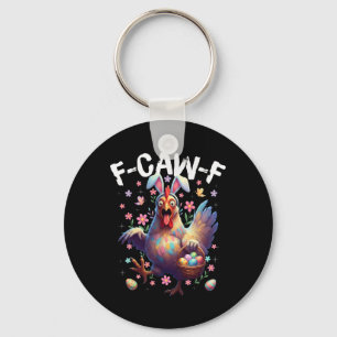 Porte-clés F-caw-f Poule Lapin Coq Mème Drôle de Pâques Da