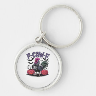Porte-clés F-Caw-F Poulet Drôle Classique Graphique Rétro