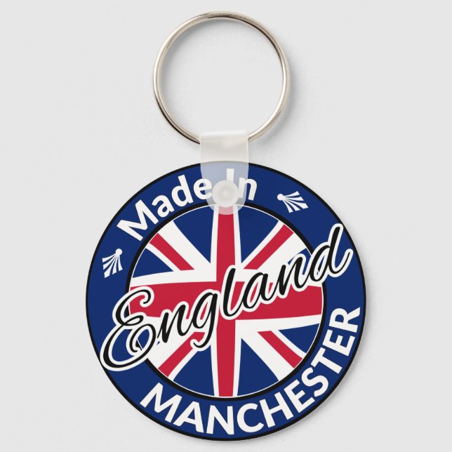 Porte-clés Fabriqué à Manchester Angleterre Union Jack Drapea (Recto)