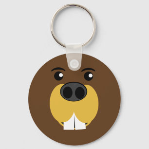 Porte-clés Face de castor