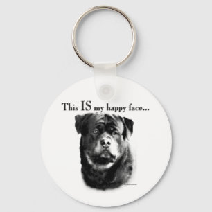 Porte-clés Face joyeux de Rottweiler