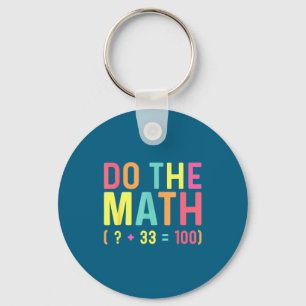 Porte-clés Faire des maths 67 100e jour d'école