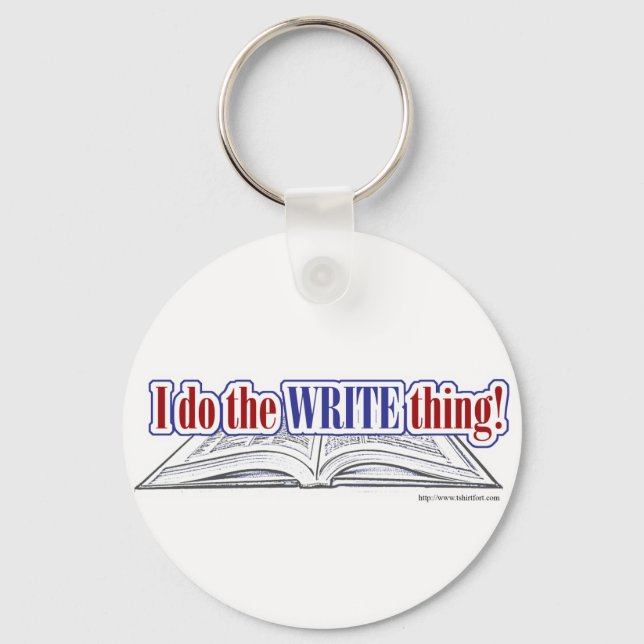 Porte-clés Faire L'Écriture Chose Author Pride Déclaration (Recto)