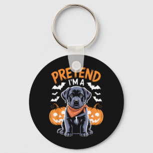 Porte-clés Faire semblant d'être un Labrador noir Halloween C