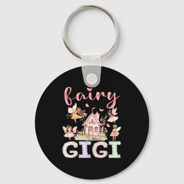 Porte-clés Fairy Gigi Magical Floral Funny Birthday Girl Fair (Recto)