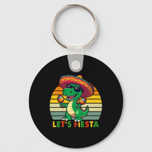 Porte-clés Faisons la fête Dinosaure mexicain Cinco De Mayo T