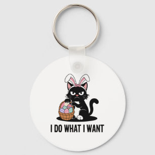 Porte-clés Faites ce que je veux Chat Noir Vintage Chat Drôle