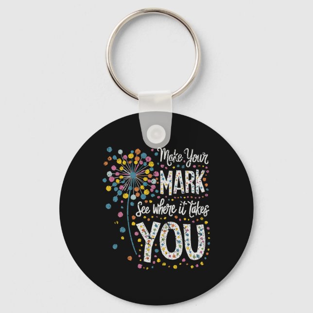 Porte-clés Faites de votre Mark Joyeux Dot Day 2024 Dandelion (Recto)