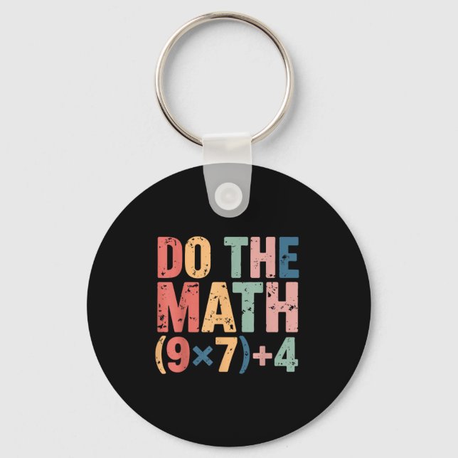 Porte-clés Faites des maths drôles 67 Mème Six Sept (Recto)