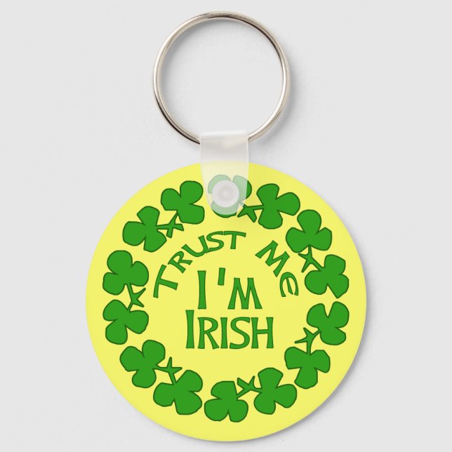 Porte-clés Faites-moi confiance Je suis Produits Irlandais (Recto)