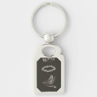 Porte-clés Faith and Freedom Keychain – Bird with Jesus Crown