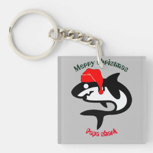 Porte-clés famille de noël de requin, personnaliser personnal
