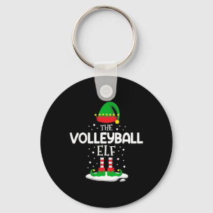 Porte-clés Famille de Noël Elf Volleyball Correspondant Outfi