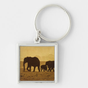 Porte-clés Famille d'éléphant
