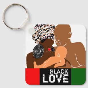 Porte-clés Famille noire Amour Brown Amour noir