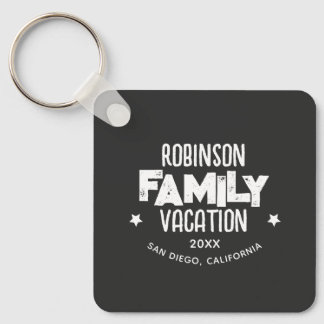 Porte-clés Famille Réunion Été Vacances Camping Road Trip
