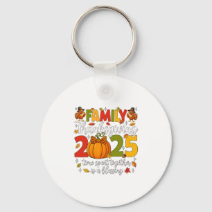Porte-clés Famille Thanksgiving 2025 Thanksgiving Crew Dinde 