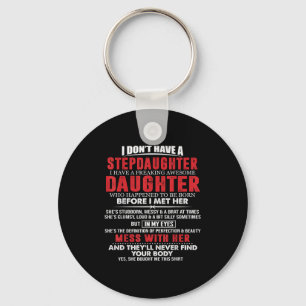 Porte-clés Famille Ttee Femme Freaking Awesome Fille, Bl