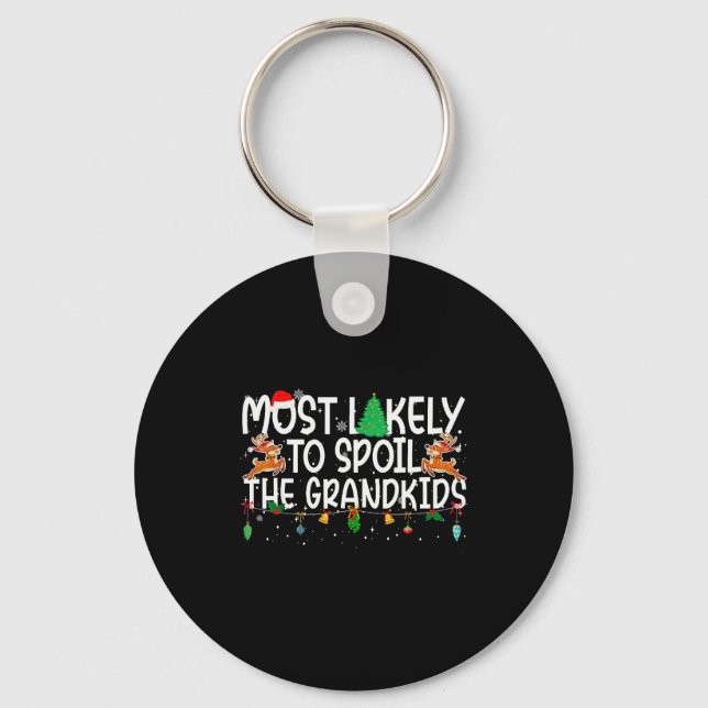 Porte-clés Family Christmas Xmas Most Likely To Sil The Grand (Recto)