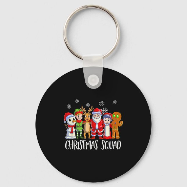 Porte-clés Family Matching Christmas Squad Santa Reindeer Elf (Recto)