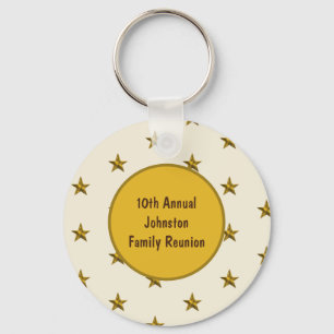 Porte-clés Family Reunion Gold Star Keepsake Annual Big Event