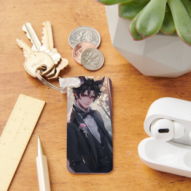Porte-clés Fantastique Gothique Anime Catboy (Bureau)