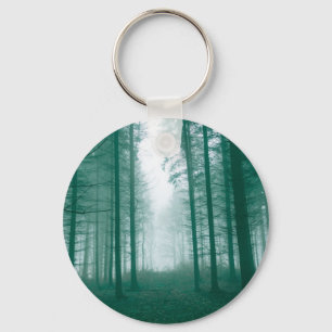 Porte-clés Fantasy forest with fog in Green