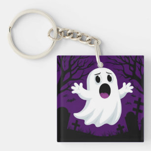 Porte-clés Fantôme de dessin animé adorable dans un Halloween