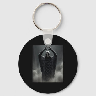 Porte-clés Fantôme drôle coeur mains visage effrayant hallowe