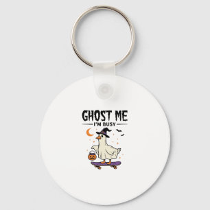 Porte-clés Fantôme moi je suis occupé Halloween Oie Skateboar