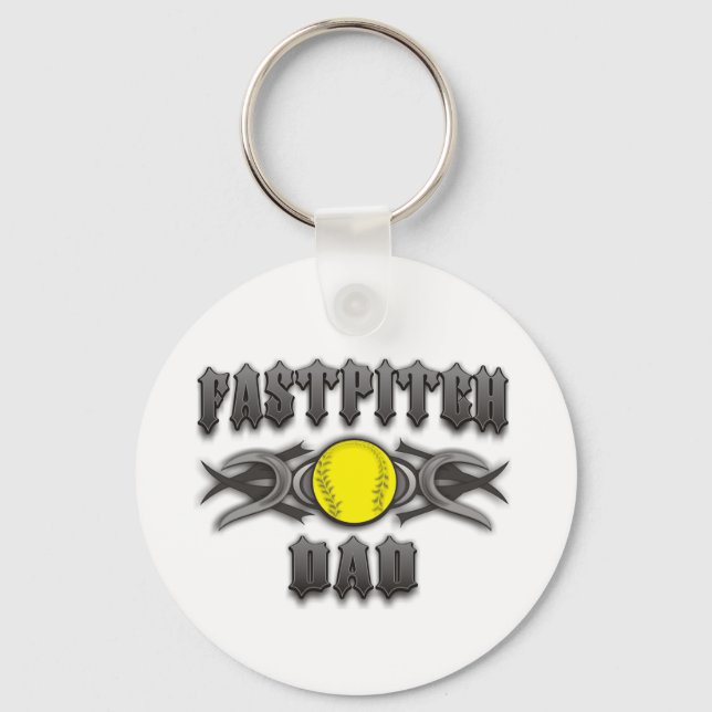 Porte-clés Fastpitball Softball Papa Tribal (Recto)