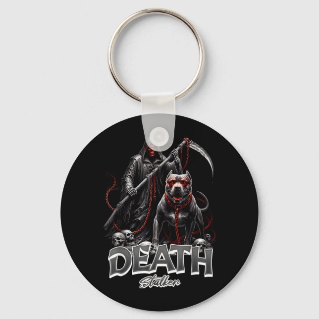 Porte-clés Faucheur de la mort Chien de la Faucheuse Hallowee (Recto)