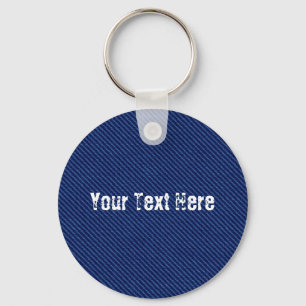Porte-clés Faux Blue Jeans Porte - clé Cadeau personnalisé Te