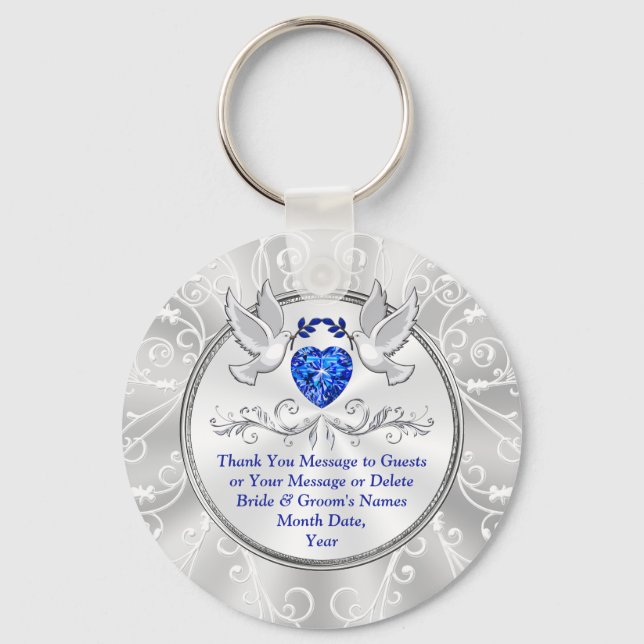 Porte-clés Faveurs de mariage des Inséparables, Faveurs de Po (Recto)