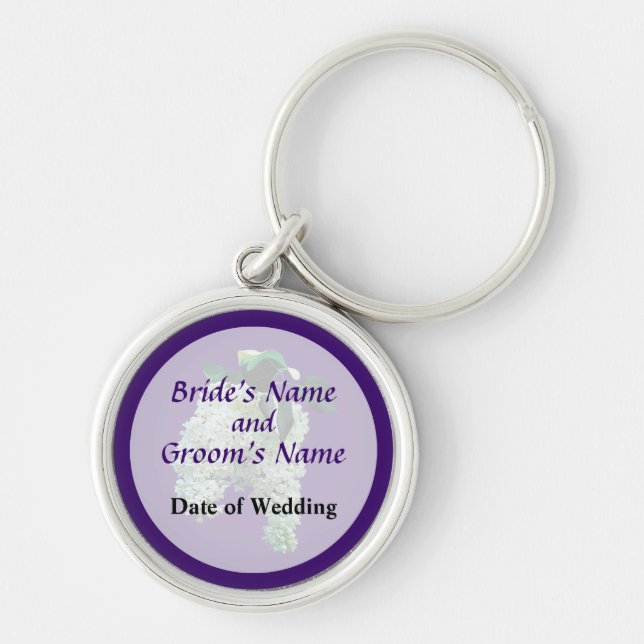 Porte-clés Favoris de mariage Lilacs blancs (Devant)