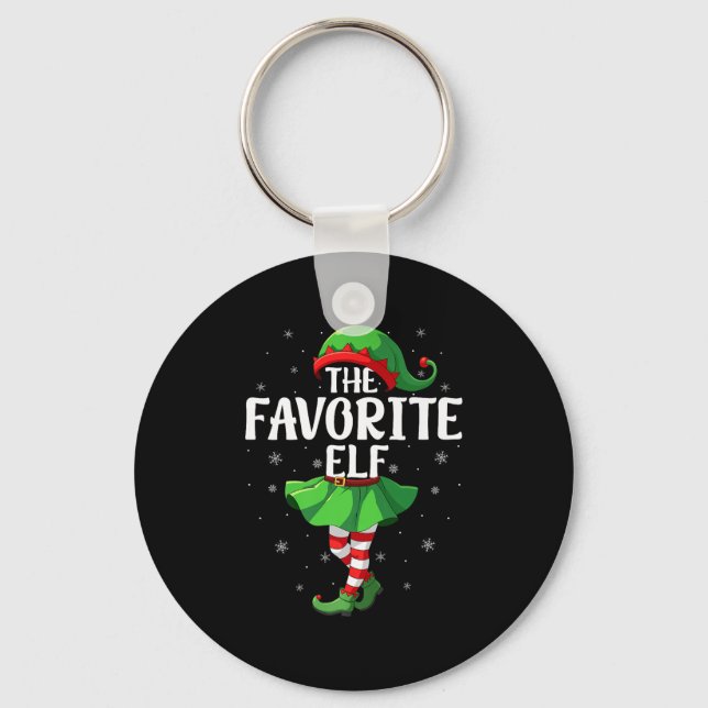 Porte-clés Favorite Elf Christmas Girls Women Elf Squad Xmas  (Recto)