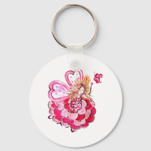 Porte-clés Fée du coeur papillon Colineandco