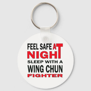 Porte-clés Feel safe at night sleep with a Wing Chun fighter