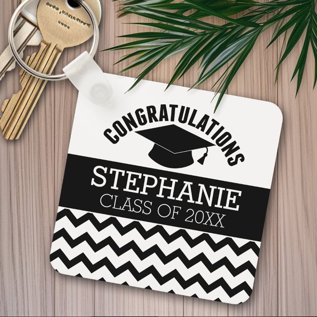 Porte-clés Félicitations Diplômé - Graduation personnalisée (Personalized keychain - Congratulations Graduate)