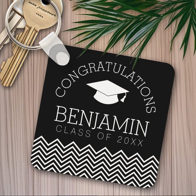 Porte-clés Félicitations Graduate Graduate Graduate PEUT MODI (Personalized keychain - Congratulations Graduate)