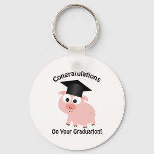 Porte-clés Félicitations pour votre diplôme ! Cochon