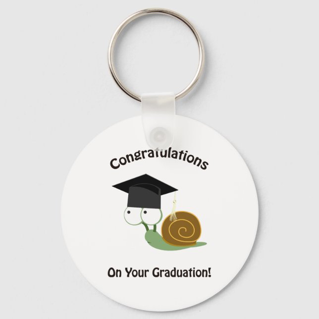 Porte-clés Félicitations pour votre Graduation Snail (Recto)