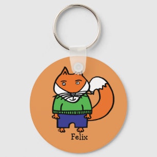 Porte-clés Félix le renard personnalisé