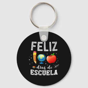 Porte-clés Feliz 100 Dias De Escuela Enseignant Espagnol Heur