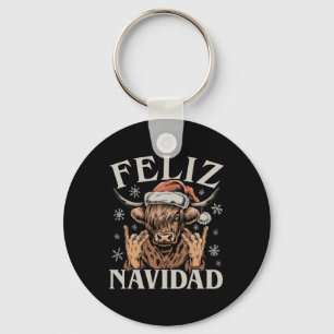 Porte-clés Feliz Navidad Meme Emo Cow Funny Meme Noël
