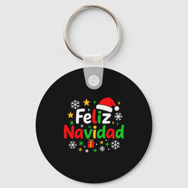 Porte-clés Feliz Navidad Pajamas Shirt, Cute Spanish Mexican  (Recto)