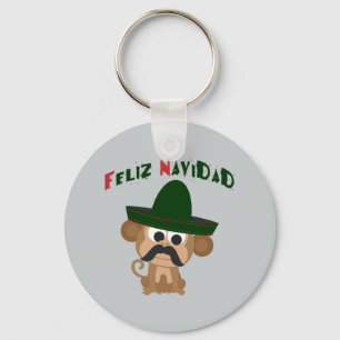 Porte-clés Feliz Navidad ! Singe mignon